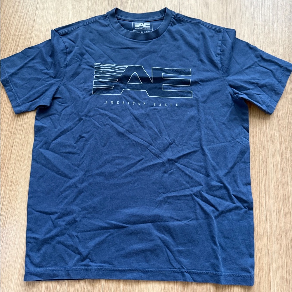 American Eagle Outfitters Navy AE Graphic Short Sleeve Tee men size S new